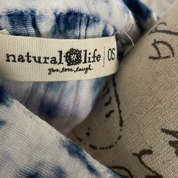 Natural life 100% cotton maxi dress with pockets blue and white - Picture 4 of 6